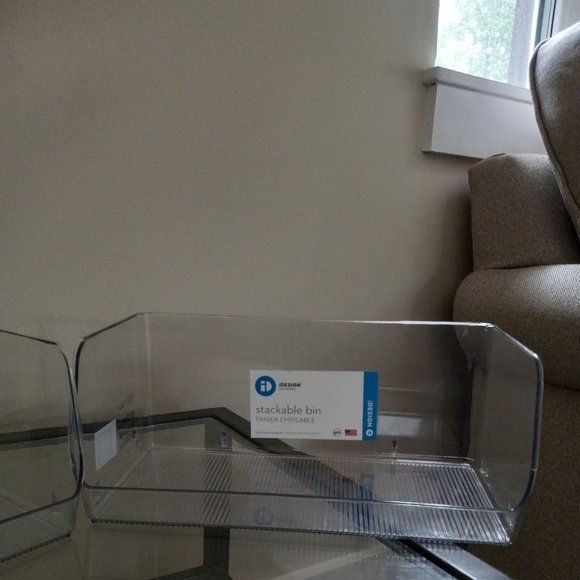 iDESIGN Storage & Organization Idesign Clear Stackable Bins Bundle Of 2 Poshmark